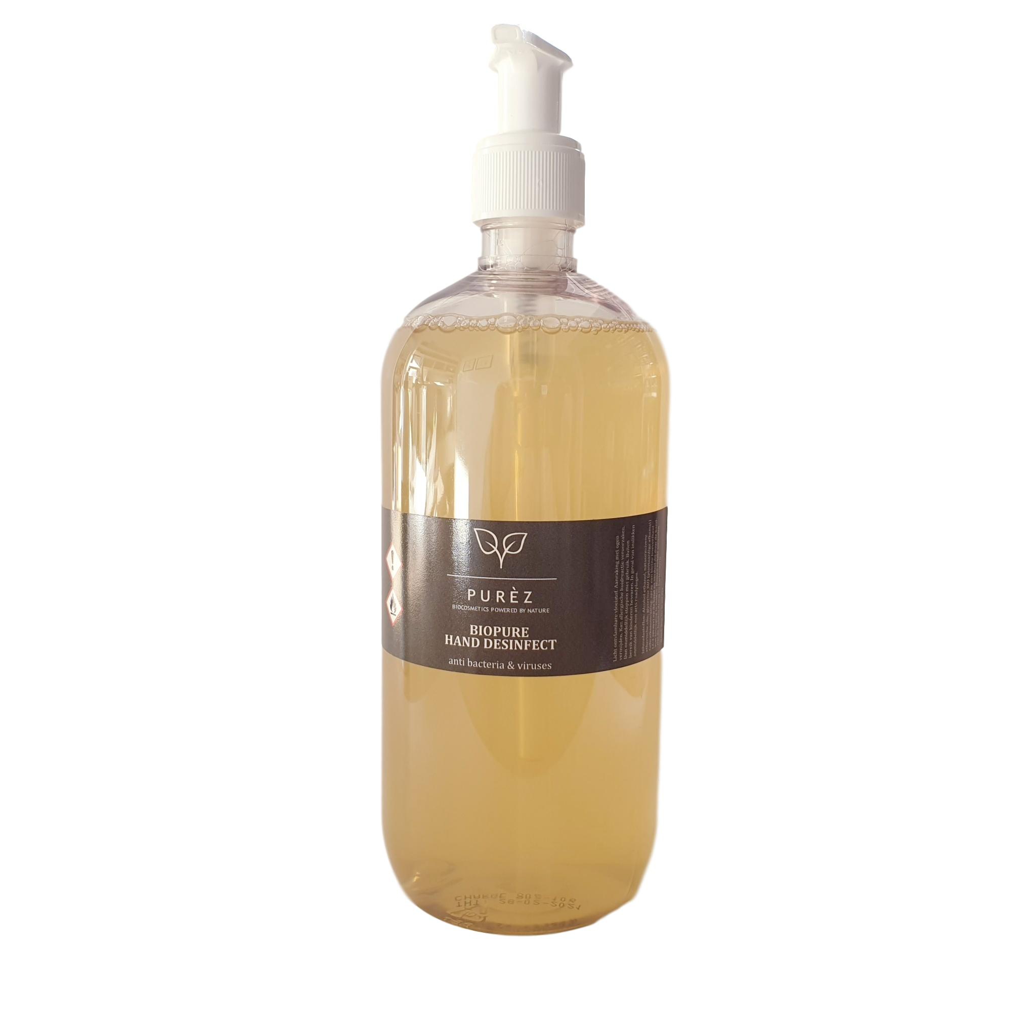 PURÈZ BIOPURE HAND DESINFECT 500 ML REFILL MET POMPJE (BIOLOGISCH & VEGANISTISCH)