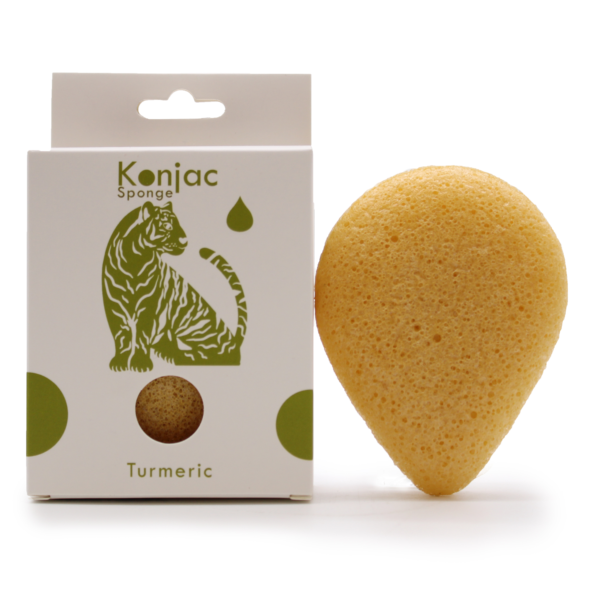 TEARDROP KONJAC SPONS – KURKUMA – ANTI-RIMPEL (6 STUKS)